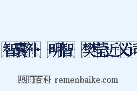 智囊补·明智·樊莹近义词是什么意思的图片